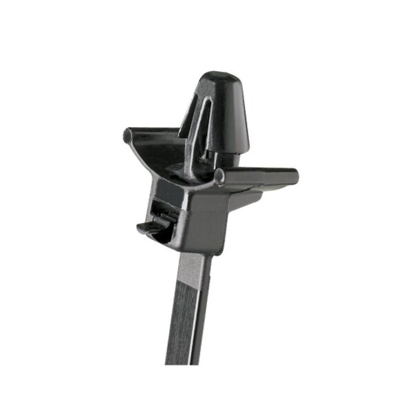 Cable Tie, 7 in L, 1-1/2 in Max Bundle Dia., Black, Nylon 6/6, 50 lb Strength, 500 PK